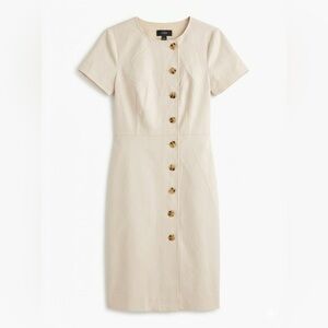 J.Crew 365 line button up beige size 4